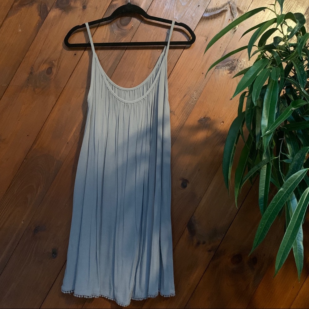 Don't Ask Why Grey Spaghetti Strap Dress